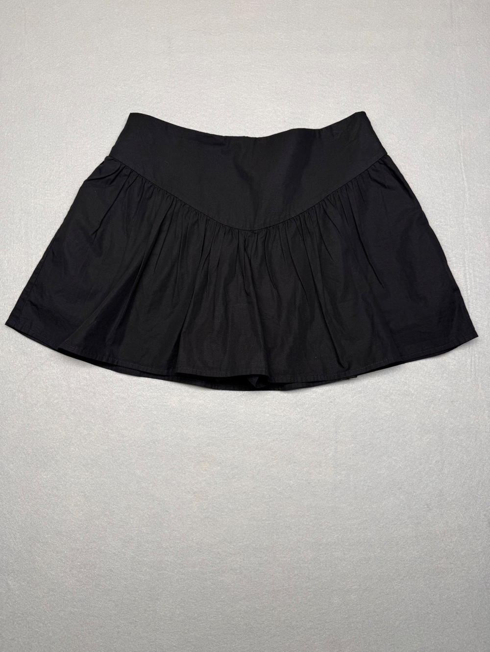 Aritzia Wilfred Black Cotton Flared Mini Skirt Size 2